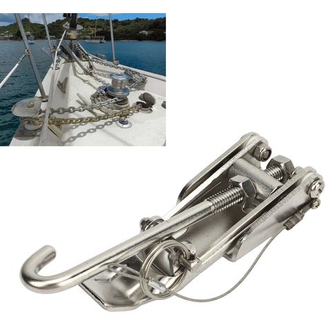 Ankerkettenspanner aus seewasserbeständigem Edelstahl 304, 8-1/4" x 1-3/8" (9934SE) (1/5)