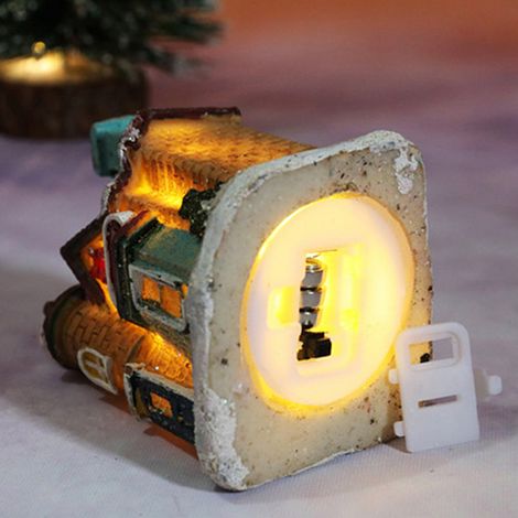 Maison lumineuse de Noël en résine LED, décorations de Noël, scène de village, cadeau de Noël (1/3)