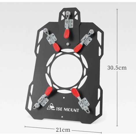 Support de poêle de tente en acier inoxydable, fixation pour poêle à bois, protection ignifuge, compatible avec les réchauds de camping portables. (1/5)