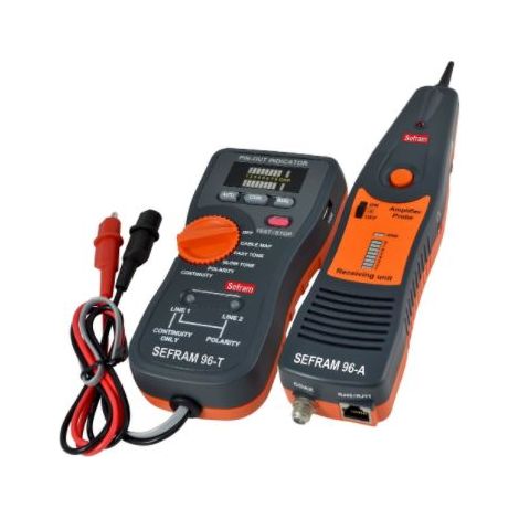 Testeur de câble – SEFRAM96 – Tension 600V – Intensité 10A – Pour câbles RJ45 et RJ11 – Écran LCD rétroéclairé
