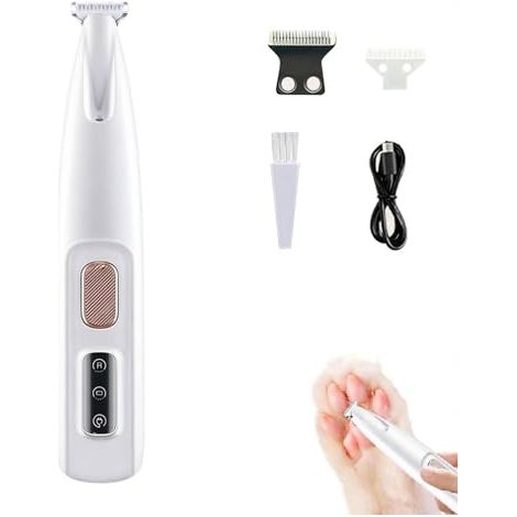 Tondeuse, de Precision Pour Chat, 35 db À Faible Bruit, Lames Douces, Sûres et Hypoallergéniques, Rechargeable Par Usb, Comprend un éclairage LED, Compact et Pratique (1PC) (1/5)