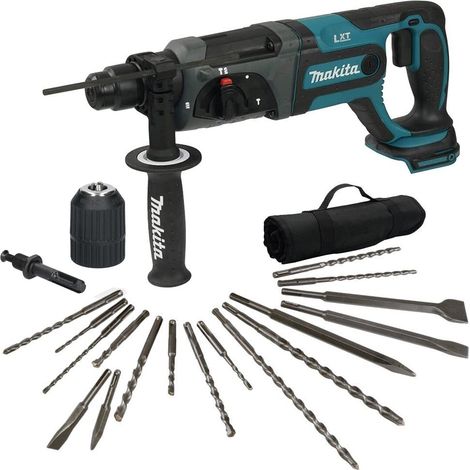 Makita DHR241ZX7 18V LXT 3 Mode SDS+ Rotary Hammer Drill 17PC Bit Set + Chuck (1/5)