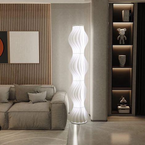 Luvodi – Lampadaire LED moderne sur pied – 3 températures de couleur réglables – Design ondulé pour salon – Éclairage 36W – Dimensions 170x35x35cm (1/5)
