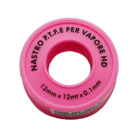 NASTRO PTFE TEFLON PER VAPORE ROSA- H. 12 mm x 12 m x 0,1 mm- DH- pezzi 1