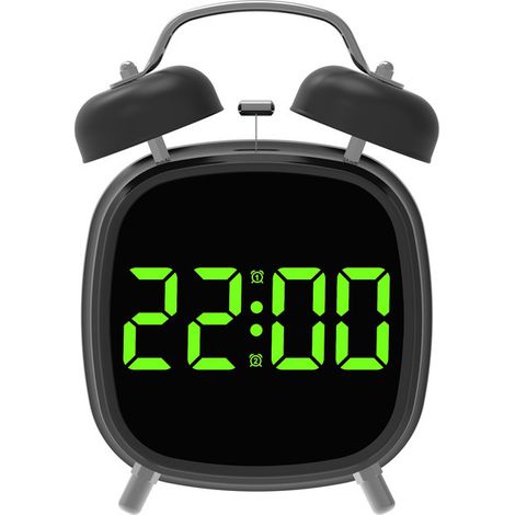 Sveglia potente, sveglia con suoneria forte, orologio per chi ha difficoltà a svegliarsi, orologio multifunzionale, sveglia, orologio da tavolo, sveglia digitale per chi ha il sonno pesante, luce nera
