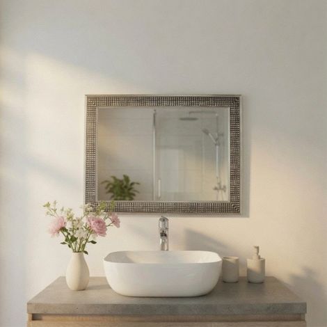 Miroir Rectangulaire Mdf Finition Vintage Réversible L.64,5Xh.84,5 Cm (1/5)