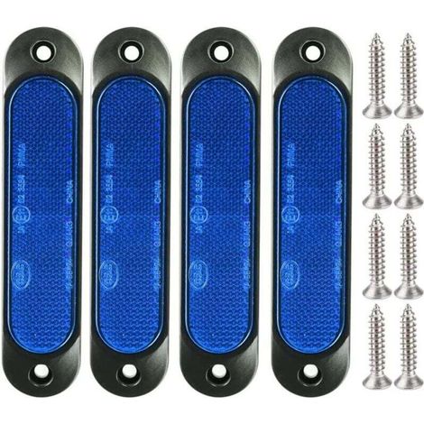 4 Stück LED-Seitenmarkierungsleuchten vorne und hinten, 27 blaue LEDs, 10–30 V, für Anhänger, LKW, Bus