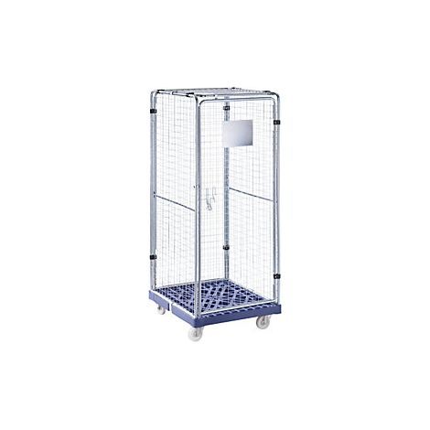 Contenedor rodante PROTECT  altura 1800 mm  azul genciana