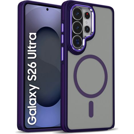 Coque mate violette pour Samsung Galaxy S26 Ultra compatible MagSafe (1/5)