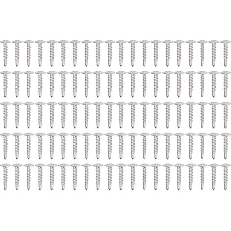 Lot de 100 vis autoperceuses inox M4.8x25 tête fraisée avec rondelle intégrée, kit de fixation pour métal. (1/5)