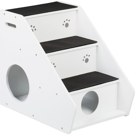 Escaleras para mascotas con 3 escalones y almacenamiento oculto