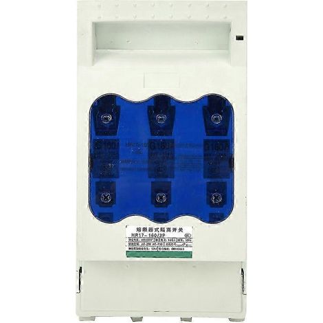 Interrupteur-sectionneur à fusibles HR17B-160/30, 160A, 3 pôles, bornes en cuivre, coupure visible, protection industrielle, montage rail DIN, boîtier robuste, usage professionnel. (1/3)