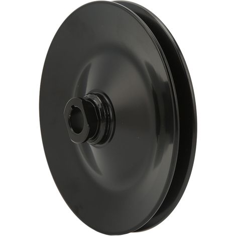 Poulie de pompe de direction assistée à gorge unique 8948BLK, remplacement compatible Chevy 1965-1979, pièce en acier noir. (1/5)