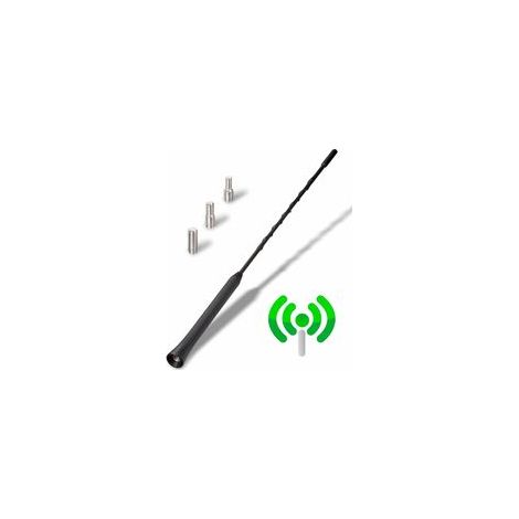 Antenne voiture 28 cm – Caoutchouc de protection solaire – Réception FM et DAB – Installation facile avec adaptateurs inclus (1/5)