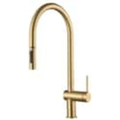 Robinet de cuisine extractible Robinet d’évier à levier unique avec diffuseur Robinets de cuisine avec brassards (1/3)