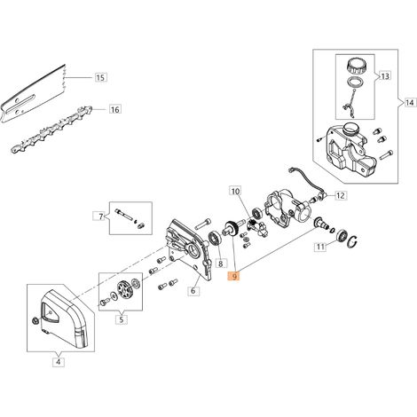 Kit ingranaggi ORIGINALE OLEOMAC potatore BCH 250 D - PH 30 - PPH 250 61460093