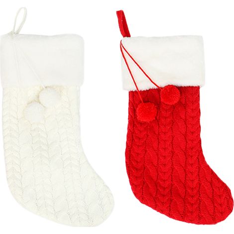 Chaussette De Noël - Pour Décoration De Fête - Compatible Avec Cheminée Arbre Et Intérieur - Lot De 1 (1/5)