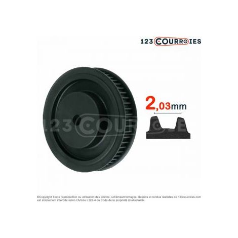 Poulie dentée moyeu plein PDMXL025015