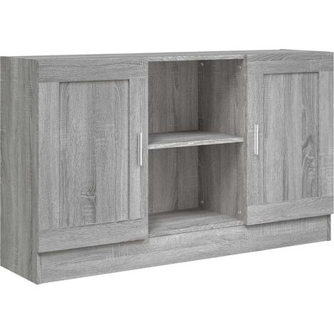 vidaXL Sideboard Grey Sonoma 120x30,5x70 cm Engineered Wood