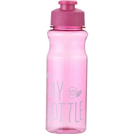 Gourde de sport de 650 ml (21,98 oz), en plastique, avec bouchon à clapet étanche, idéale pour la salle de sport, les activités de plein air et le bureau - Rose (1/5)