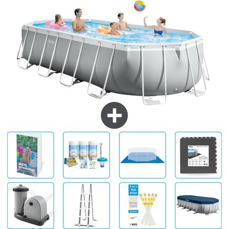 Prism Frame Pool Oval - 610x305x122 cm - 9-teilig S581