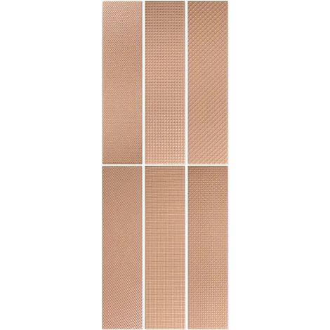 Carrelage mural faience TEXITURE - 25x6cm TEXTURE Terre Cuite - - boîte de 0.45 m2 - Gioia Materia