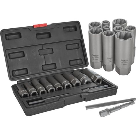 Juego de llaves de vaso largas para tornillos rotos, 11 piezas, 6-19 mm CR-MO (10) (1/5)