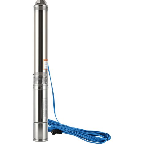 Randaco Pompa sommersa per pozzi profondi 4 m3/h in acciaio inossidabile IP68 impermeabile 1,1 kW