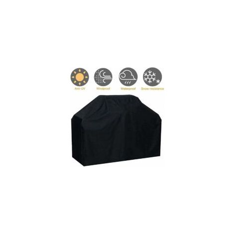 Funda para barbacoa de alta resistencia, fabricada en tejido Oxford impermeable y cortavientos, resistente a la decoloración, para barbacoas Weber, Brinkmann y la mayoría de modelos. 145 x 61 x 117 cm (1/4)