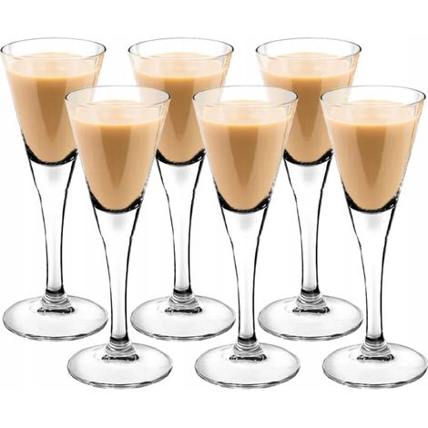Juego de 6 copas de licor de cristal de 55 ml y 15 cm. (1/5)