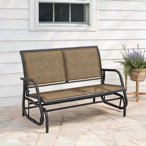 Hamac marrone chiaro en metallo Texteline 120 x 70 x 85 cm (1/5)