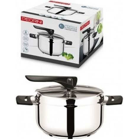 PENTOLA A PRESSIONE LT.5 CM.22 PEDRINI