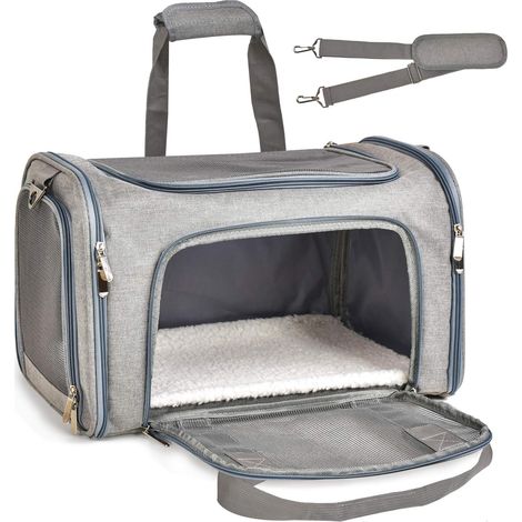 Sac De Transport Pour Chien Et Chat - Homologué TSA - Dimensions 38x23x23 Cm - Jusqu'à 7 Kg - 1 Pièce (1/5)