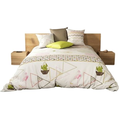 Parure de lit 240 x 260 cm Cactus blanc