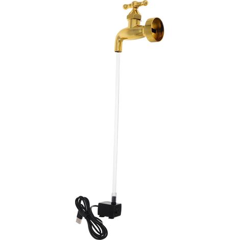 Fontaine à Eau Intérieur Créative en Plastique Effet Robinet Flottant, Décoration Élégante pour Bureau et Maison, Ambiance Apaisante et Usage Polyvalent (1/5)
