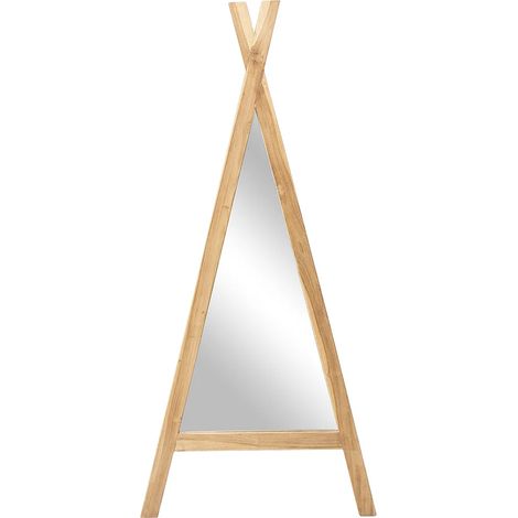 Specchio bambini tepee L. 55 x H. 120 cm in Legno di Mindi Naturale - BATAM (1/5)