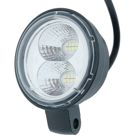 IluminaShop - Foco Proyector LED Redondo 48W 1030V DC IP67 para Coches, Barcos, Caravanas, Maquinas, Campings  Blanco Frio 6000K (1/3)