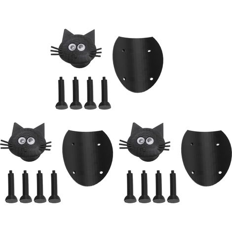 Toilettenpapierspender in Katzenform, 3-teiliges Organizer-Set für Bad und Küche, mobiler Toilettenpapierhalter, Material: Polycarbonat, Größe: 8 x 16 cm (inkl. Sockel und Ständer). (1/5)