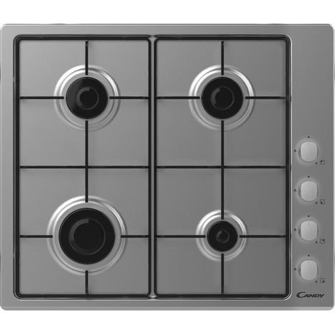 Candy Idea CHW6LX Placa de cocina empotrada 60 cm Gas 4 fuegos Acero inoxidable