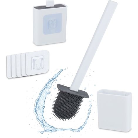 Juego de cepillos de inodoro de pared con soporte