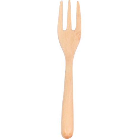 Fourchette à fruits en bois de noyer, 3 dents, salade, couvert japonais en bois naturel (1/5)