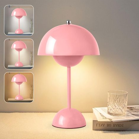 Lampe champignon LED sans fil rechargeable - Lampe de table moderne tactile - 3 modes luminosité intensité variable - 3000K à 6000K (1/5)