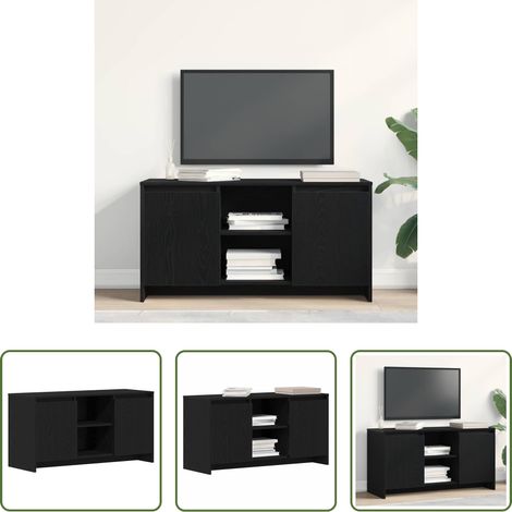 vidaXL Rangement salon -  Meuble TV Chêne noir 102 x 37,5 x 52,5 cm Bois d'ingénierie (1/5)