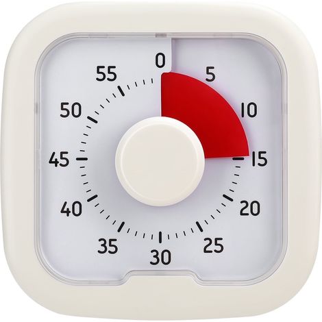 Temporizador de cocina magnético silencioso con soporte, temporizador visual de cuenta regresiva extragrande, apto para niños, adultos y escritorios de oficina.