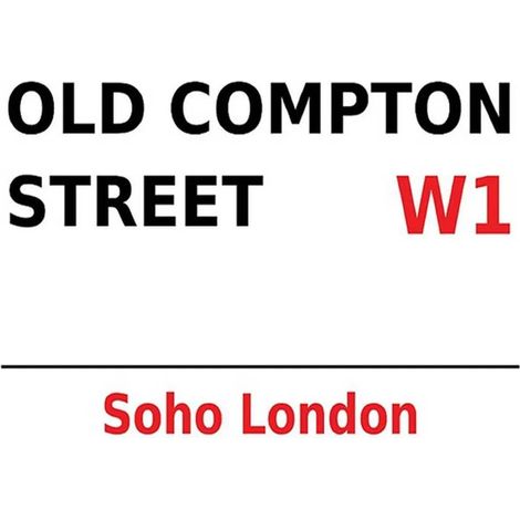 Panneau en bois 30x40 cm Londres Soho Old Compton Street W1 (1/3)