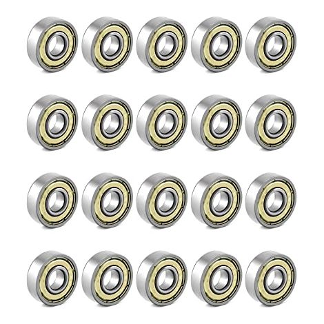 [MAI USATO]20 cuscinetti a sfera 608zz, per skateboard, monopattini, pattini in linea, 8 mm x 22 mm x 7 mm (1/5)