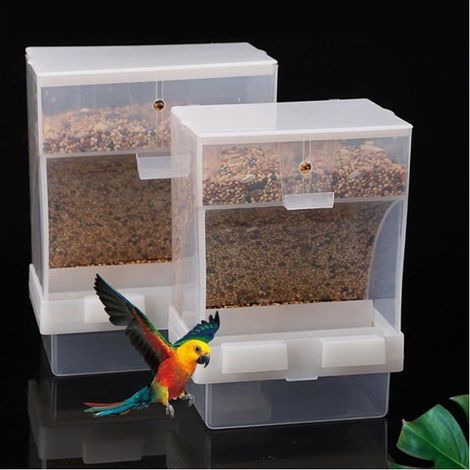 2PCS 450g Mangeoire pour Oiseaux en Cage Mangeoire Automatique pour Oiseaux Distributeur Automatique de Graines pour Oiseaux (1/5)