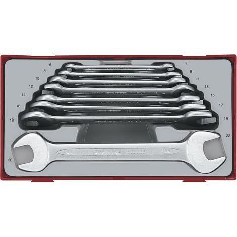 Jeu clés plates doubles TT1 tray 6-22mm 8 pièces Teng Tools TT6208 (1/2)