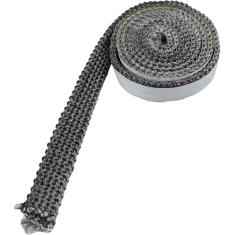 Joint adhésif pour cheminée, cordon plat blanc, joint de porte de poêle à bois pour fenêtres de cheminée (2 mm x 10 mm x 4 m) (1/4)