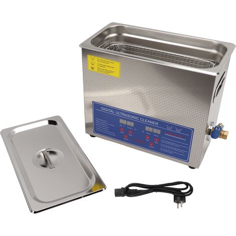 Nettoyeur ultrasonique pour vinyles 6L avec fonction chauffante, machine de lavage de laboratoire, prise UE 220-240V 50Hz, équipement de nettoyage à ultrasons pour disques (1/5)